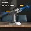 2 in 1 Cordless Mini Vacuum Cleaner 13000Pa Vacuuming & Blowing Handheld Vacuum Cleaner with 4 Suction Nozzles + 2 Brushes Parts