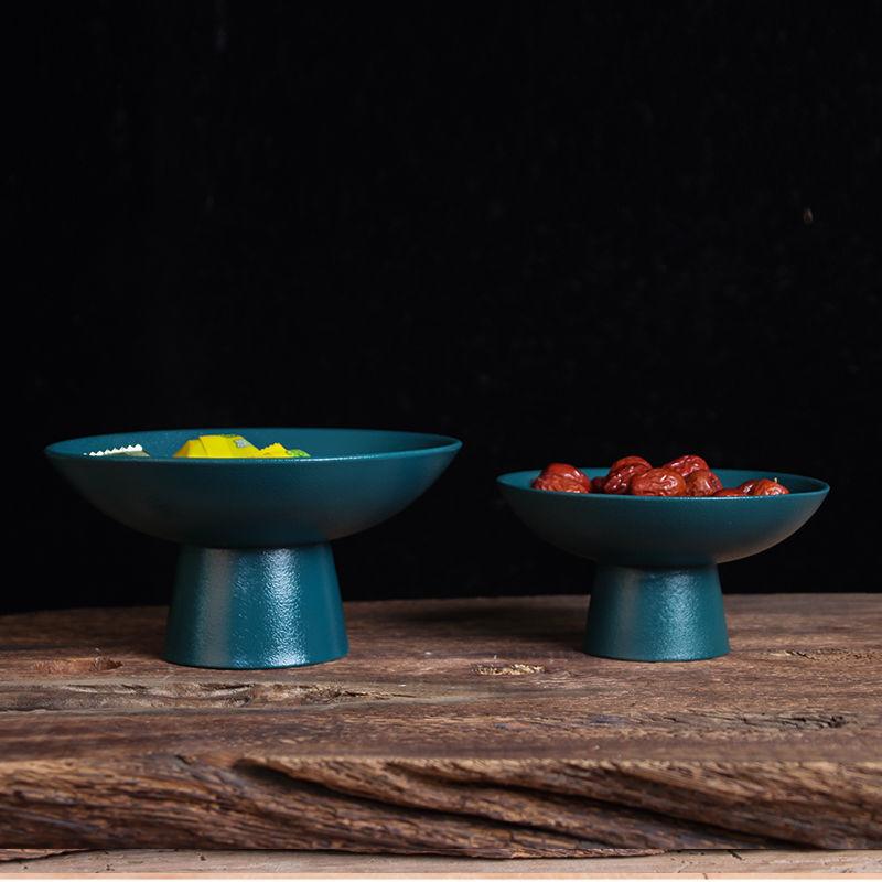 Chinese Ceramic Fruit Bowl Creative White Round Fruit Nut Sundries Storage Tray Home Dessert Ice Cream Bowl Tabletop Tableware