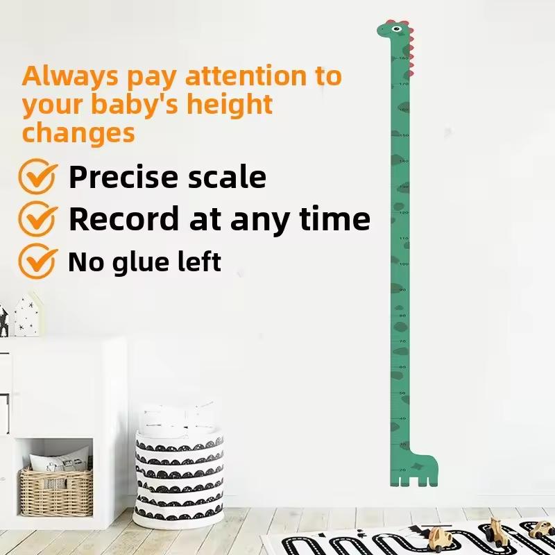 1pcAdult/Child Cartoon Animal Height Stickers,Home Decoration,Height Recording,Children's Room Wallpaper,Self Adhesive Removable