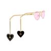 GUCCI Heart Pendant Cat's Eye Sunglasses Pink
