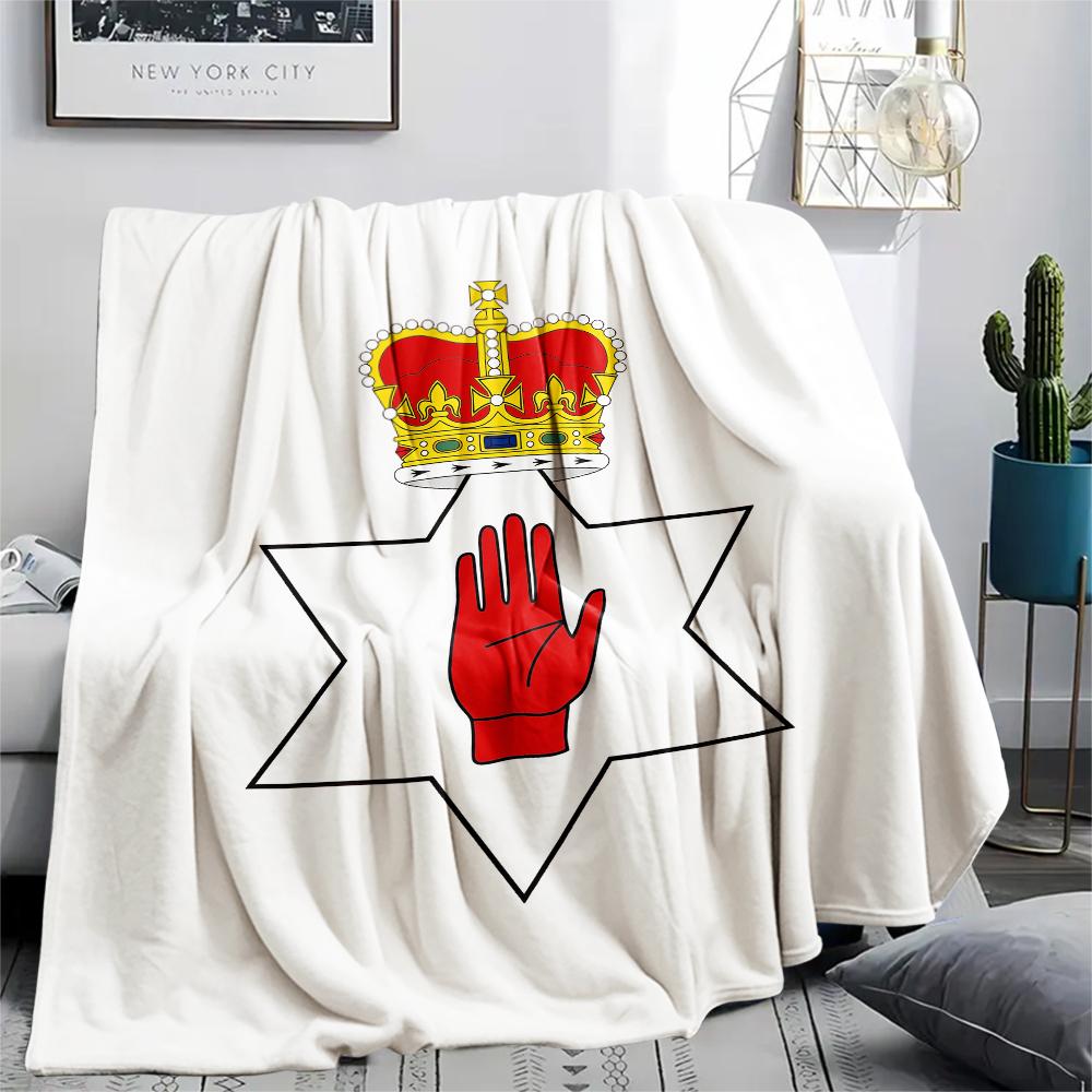 1 Stück Ulster-Print Flanelldecke, Hohe Qualität für alle Jahreszeiten, Heimdekoration, Wärme und Komfort, Perfekt für Weihnachtsgeschenke