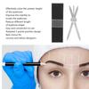 Eyebrow Stencil Ruler Stainless Steel 3 Point Positioning Eyebrow Makeup Ruler for Microblading Silver
