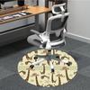 1PC Giraffe Pattern Office Round Area Rug, Mat Suitable For Office, Under Office Chairs Bedroom Living Room Home Decor, Room Deco