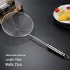 Large Stainless Steel Long-Handled Ladle & Skimmer for Hot Pot, Fried Food, and Noodle Straining