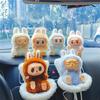 Car plush ornament  Anime Figure labubu 1.0 Monster Vinyl Blind Box Series Heartbeat Macaron Doll  Kids Gift Birthday toy  Air outlet ornament