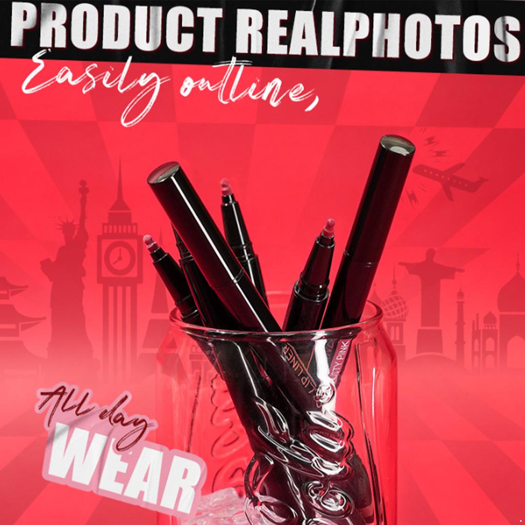 Matte Lip Liner, Water Resistant & Smudge-proof, Pigmented Color for Daily Casual, Office, or Party Use