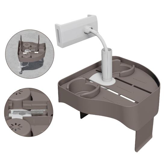 Podnosový stolek do vířivky 3v1 Nastavitelný podnosový stolek s držákem na pohár a držákem na telefon Boční stolek do vířivky pro většinu nafukovacích vířivek a lázní