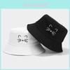 Summer Cat Embroidery Fisherman Hat With Sun Protection For Women And Men