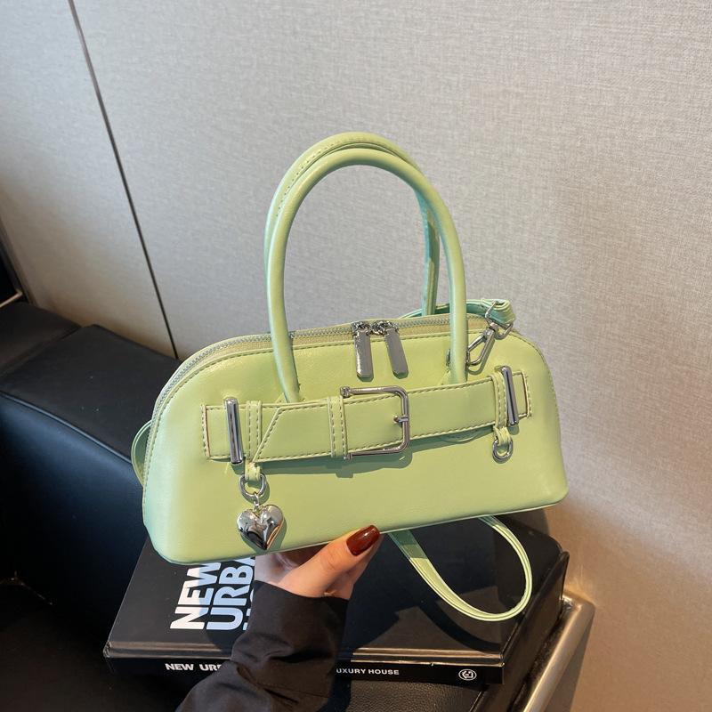 Korean niche women's bags 2025 spring and summer new fashionable versatile belt buckle horizontal small bag lazy commuter women's bags