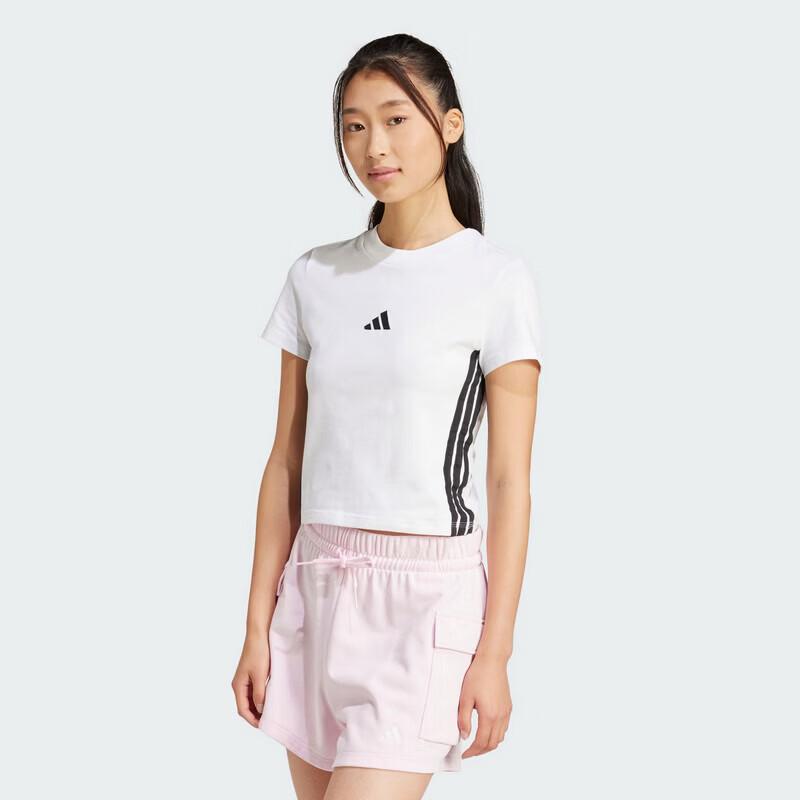 Adidas Women s 3-Stripes SJ BABY T Short Sleeve Tee S