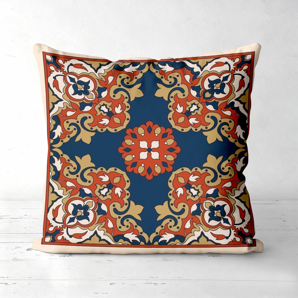 Exquisite Floral Patterned Throw Pillow Cushions Polyester Pillowcase, Sofa Decorative Cushion Cov Headboard Pillow