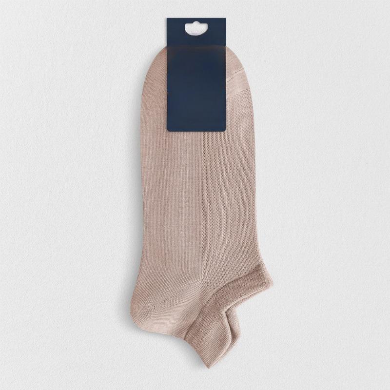 Men's Spring and Summer Cotton Net Eye Shallow Solid Color Short Tube Socks