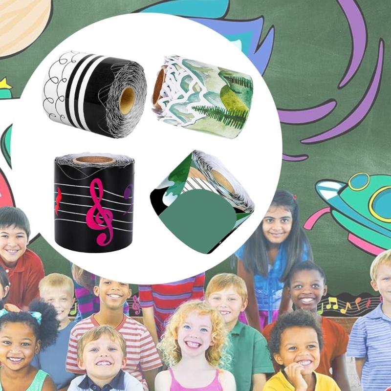 Musical Notes Bulletin Border Trim Scalloped Border Trim Black Waves Classroom Borders Border Sticker School Supplies