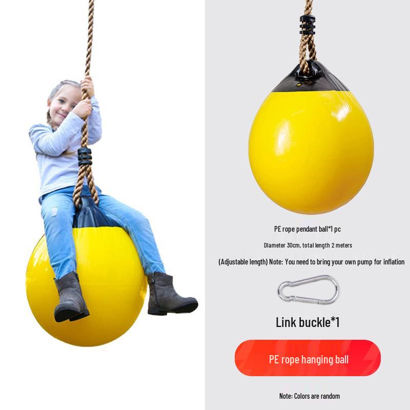 Children's Outdoor Sensory Integration Rope Ladder and Swing Set with Climbing Rings