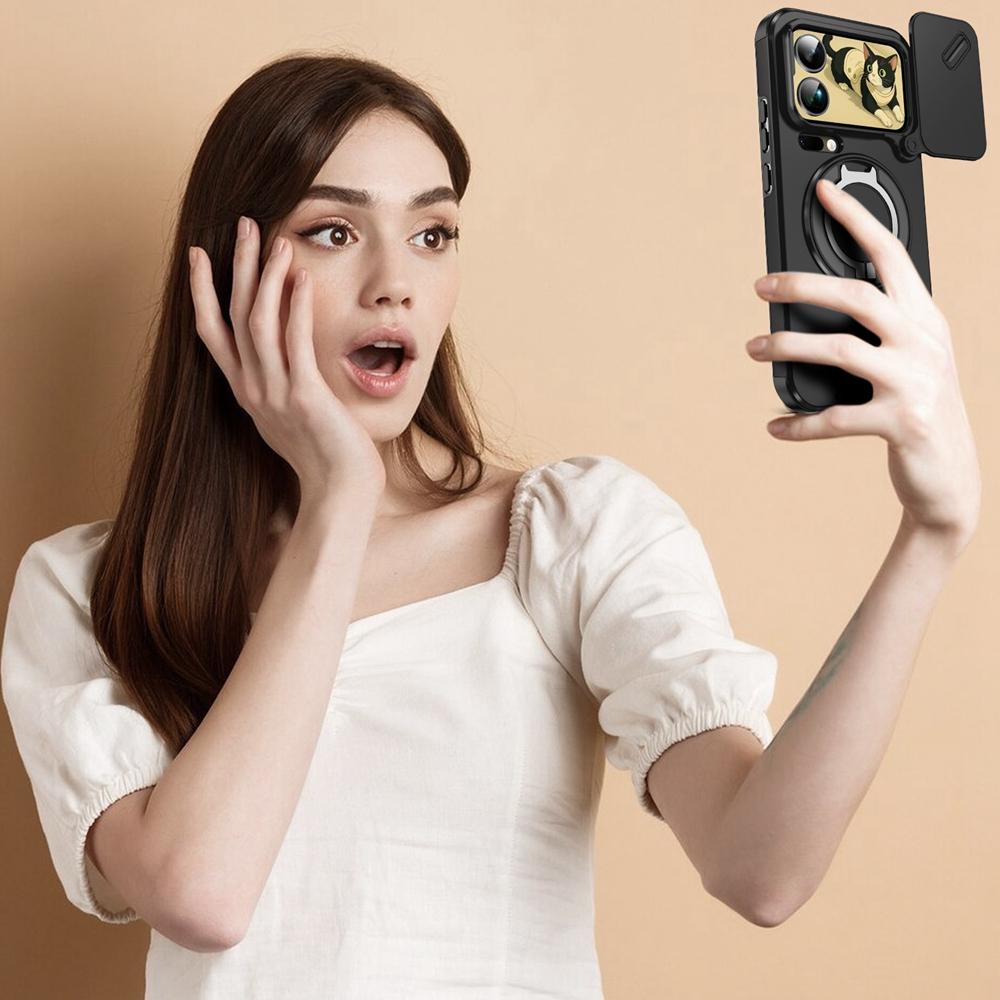 Rüstung Stoßfest Magnetischer Ring Ständer Halter Handyhülle Für Xiaomi 17 Pro Max Mi 17 5G Kamerablenden Schutzhülle