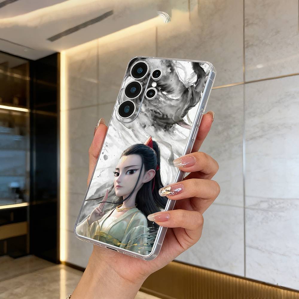 N-Z-Ne-zha Hot anime Clear Phone Case for Samsung S25, S24, S21, S22, S23, S30, Ultra, S20, Plus, FE, Lite