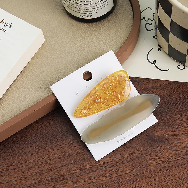 

Модные женские заколки для волос с принтом, элегантные геометрические заколки для волос, заколки-утконосы для девочек, аксессуары для волос, корейские зажимы для волос жёлтый