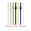 1/5/7Pcs 1set Bear Glass Straw Transparent Color Cartoon Shaped Straw Environmental Protection and Heat Resistance