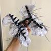Elegant Chiffon Bow Hair Claw Clamp New Large Hair Crab Barrettes Vintage Hairpins For Women Print Hair Accessories Ornament