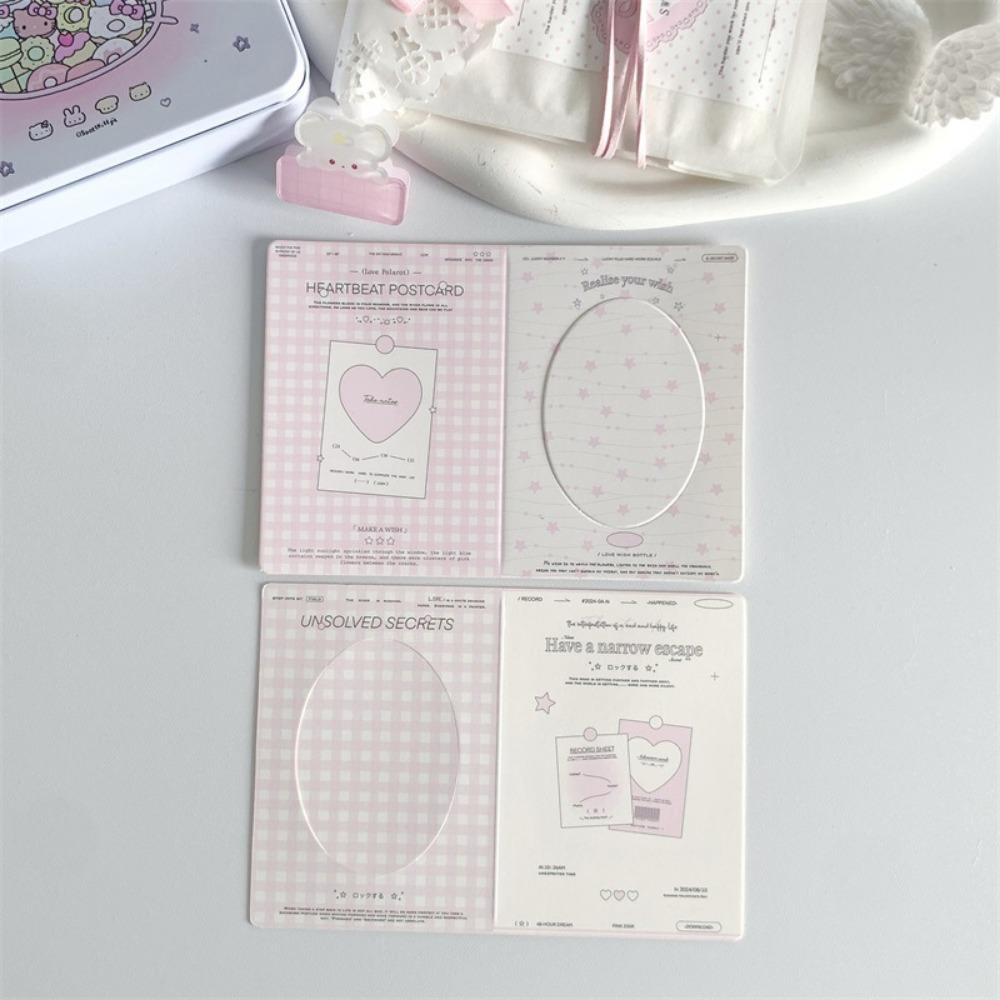 10PCS Ins Hollow Folding Card Photo Frame Protection Packaging Material Decoration Folding DIY Message Greeting Card Card