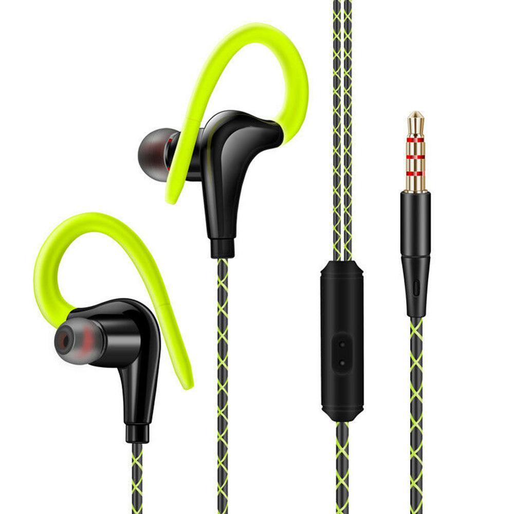 3.5mm Bass Earphones IPX5 Waterproof Earhook Sports Running Headphones For Xiaomi iPhone Samsung Android Good-sound Headset