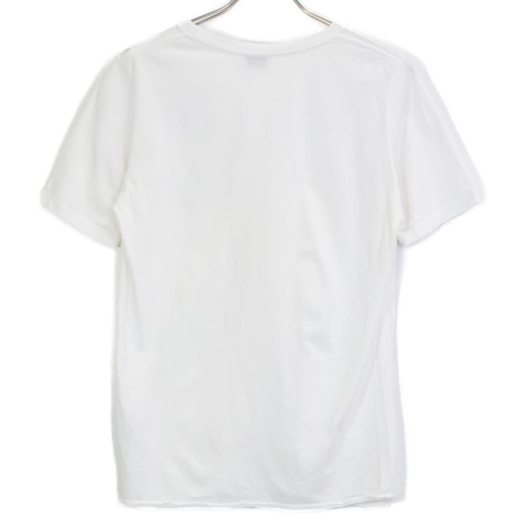 SAINT LAURENT PARIS 2017 464572 White Cotton Logo T-Shirt tops XS whiteUsed
