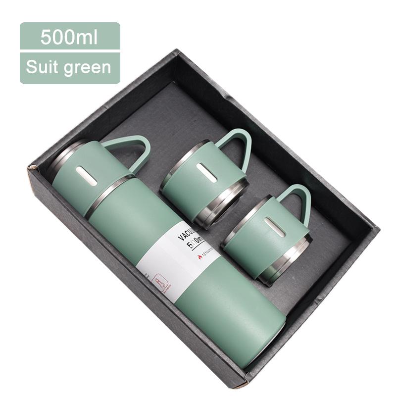500ml Vacuum Insulated Cup Business Creative Straight Cup Portable Outdoor Sports Large-capacity Portable Cup Set
