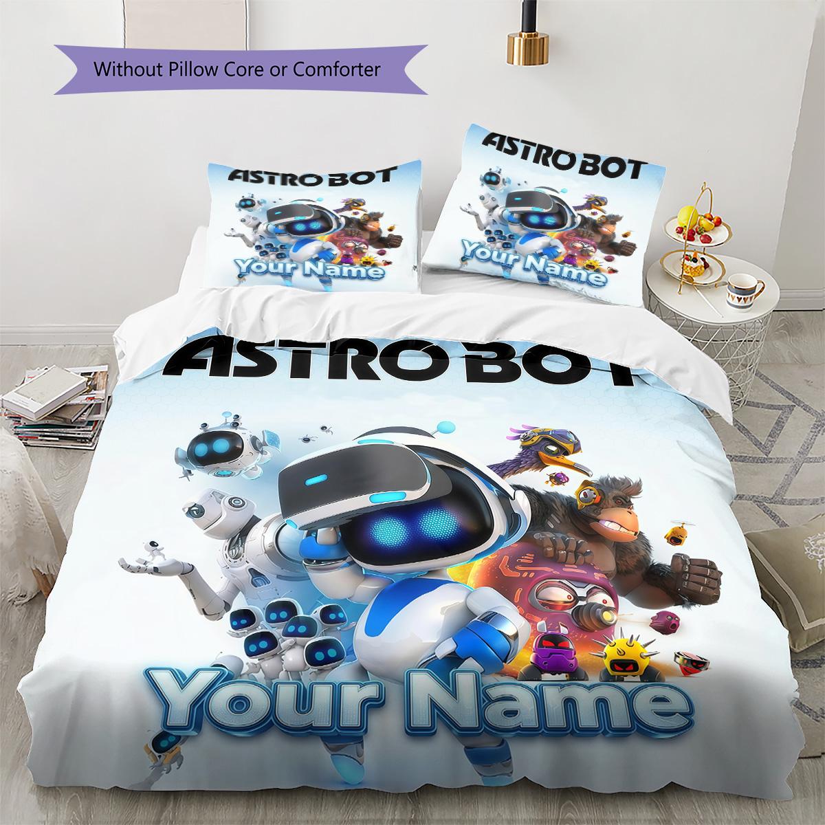 Custom Name Astro Bot Adventure Bedding