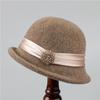 French Retro Top Hat Women's Warm Woolen Woolen Basin Hat Autumn and Winter Fashion Fisherman Hat