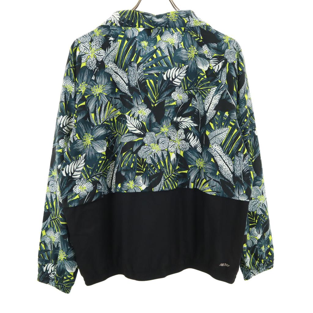 NEW BALANCE Floral Woven Jacket M black Windbreaker Women Used