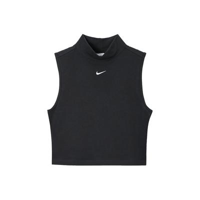 Sportswear Collection Essentials Embroidered Logo Knit Crop Tank Top Women Tops Black DD5881-010