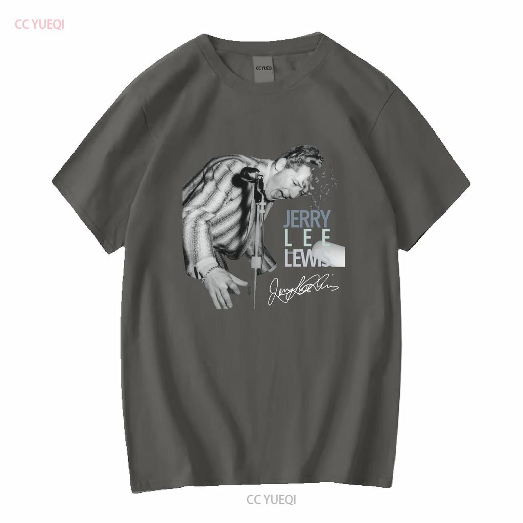NEUES Jerry Lee Lewis Signature T-Shirt für Fans Schwarz Alle Größen QQ1288 Vintage Gewaschen Stilvoll Weich Leicht Vielseitig homme