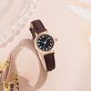 Women Round Dial Watch with Faux Leather Strap Casual Formal Watch Quartz Analog Wristwatch Gift for Birthday Christmas