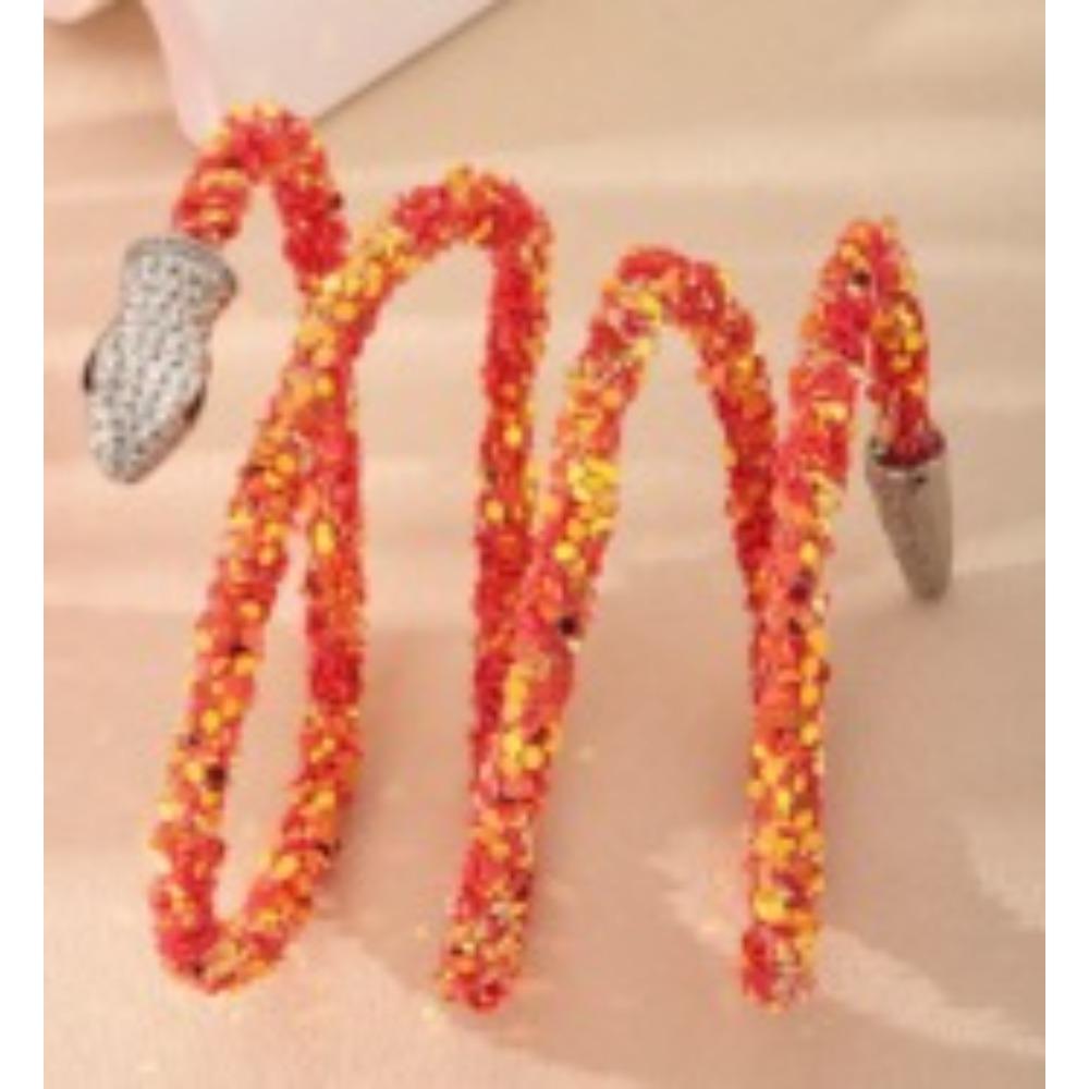 1 Fluorescent Snake Collar, Adjustable, Deformable, Exaggerated Temperament