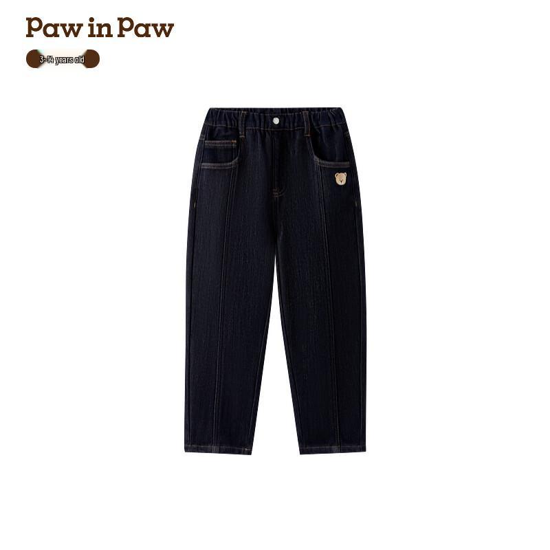 PawinPaw Boys  Cartoon Bear Loose Warm Jeans 160