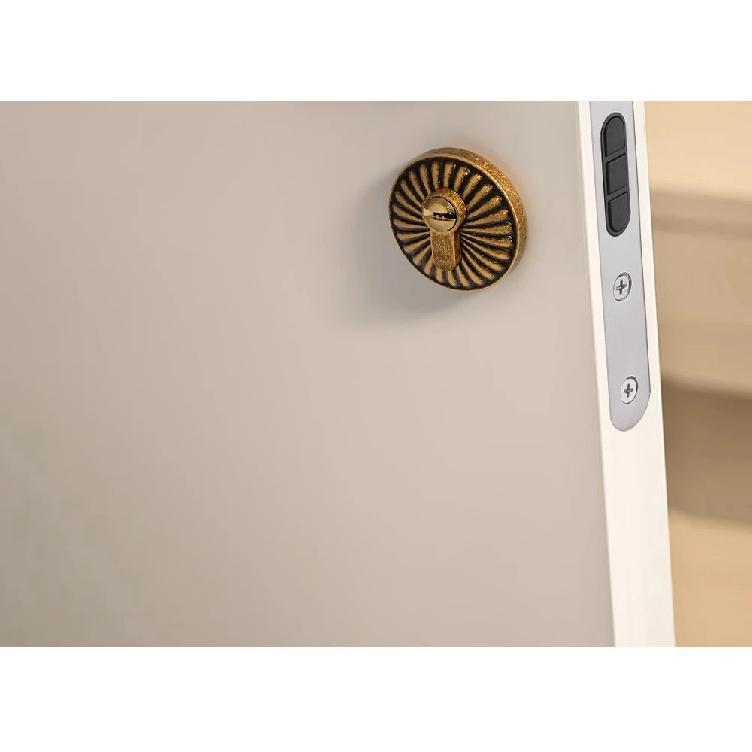 Luxury French Sunflower Yellow Bronze Bedroom Door Lock Indoor Door Handle Silent Split Lock Retro American Wooden Door Lock