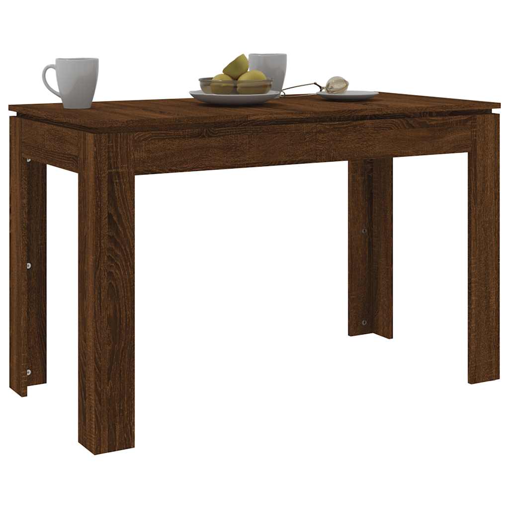 Dining Table Brown Oak Look 120 x 60 x 76 cm Engineered Wood