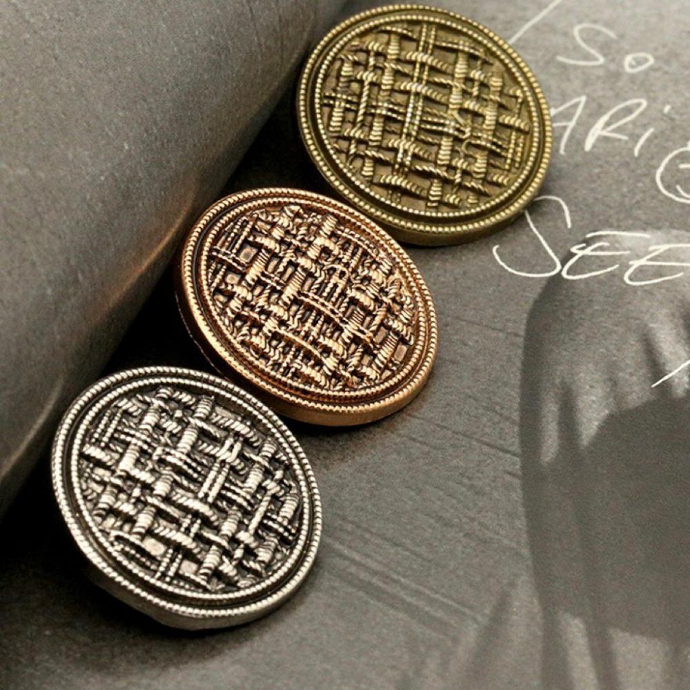 10 Pcs 15/20/25Mm Circular Vintage Metal Buttons For Clothing Decoration Hand Sewn Buttons Jackets Suits Sweaters Shirt Buttons