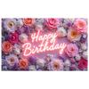Banner Lavender Pink Tone Birthday Display Celebration Background Pink Floral Branches Party Background For Friend Adult