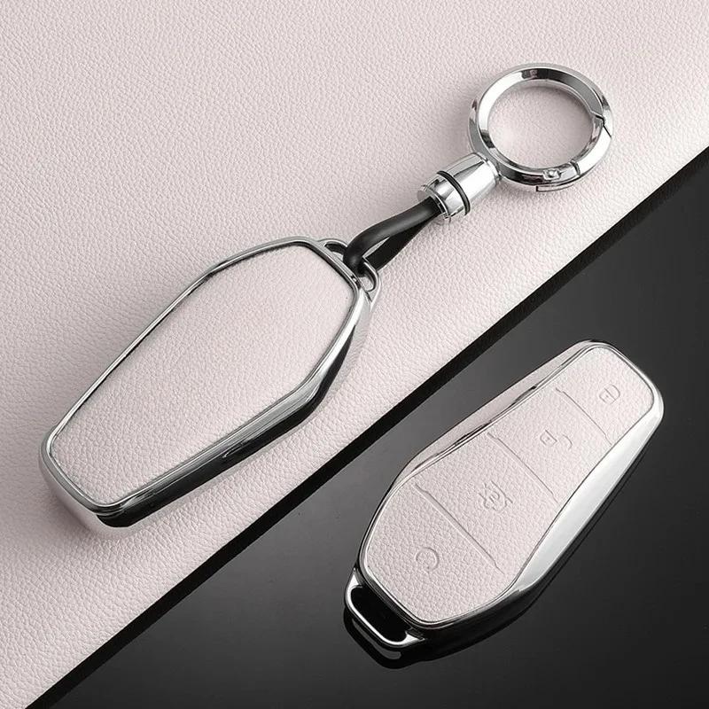 Car Key Case Cover Full Alloy Shell Keyring Pendant For Byd Atto 3 Han Ev Dolphin Durable Second Song Pro Tang Dmi Qin Plus Yuan