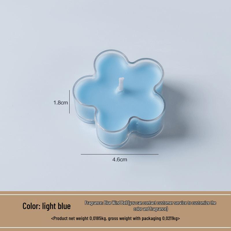 Colorful Flower-Shaped Tea Light Scented Candles - Creative Souvenir & Home Decoration for Birthdays