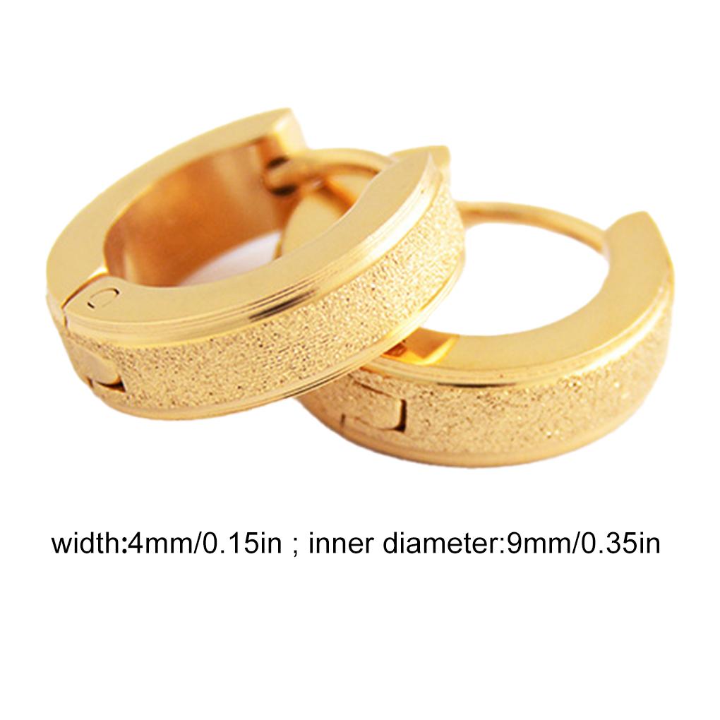 3 Paar Kreuzohrringe für Herren Ohrschmuck Klapp-Creolen Exquisite Anhänger Galvanisiert Fels Mattiert Geschliffen Piercing Geschenke