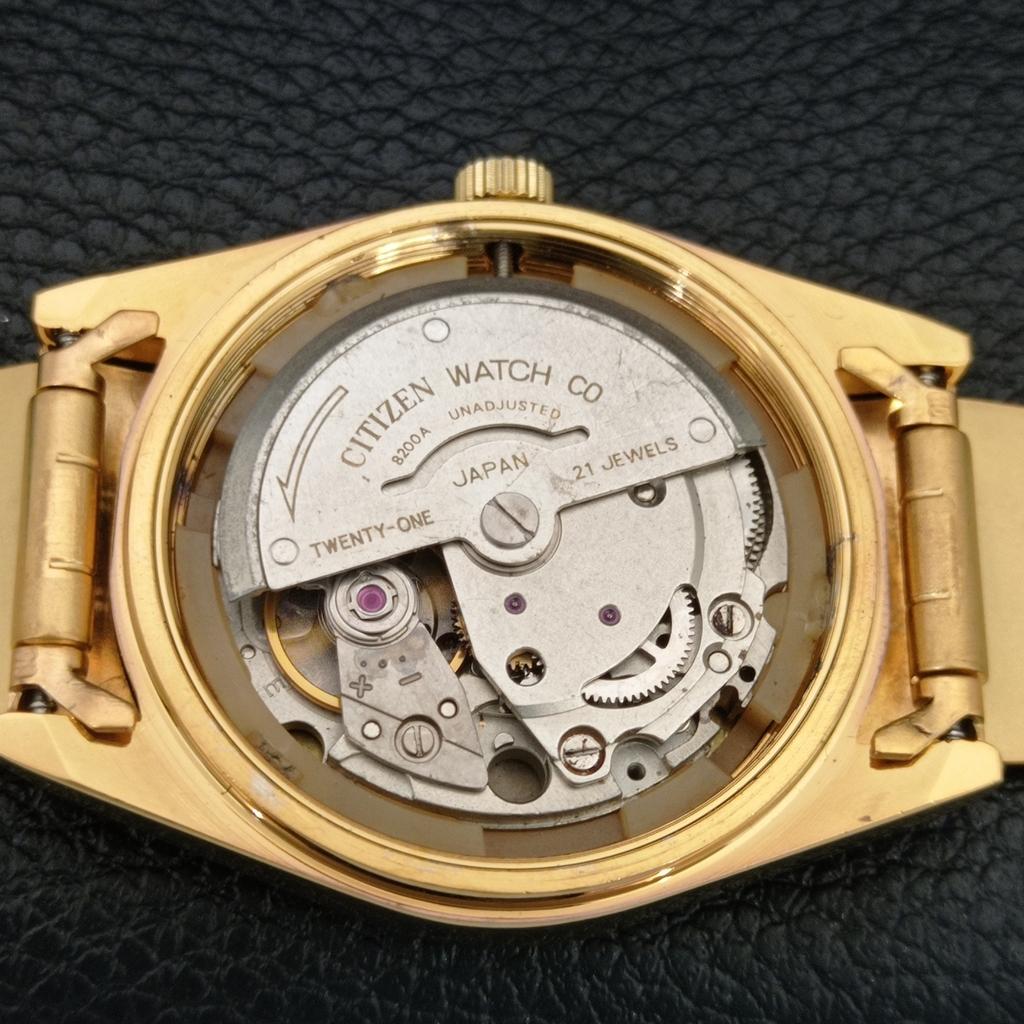 AUTOMATIC VINTAGE REFURBISHED CITIZEN JAPAN MENS PURPLE DIAL WATCH a445365-1