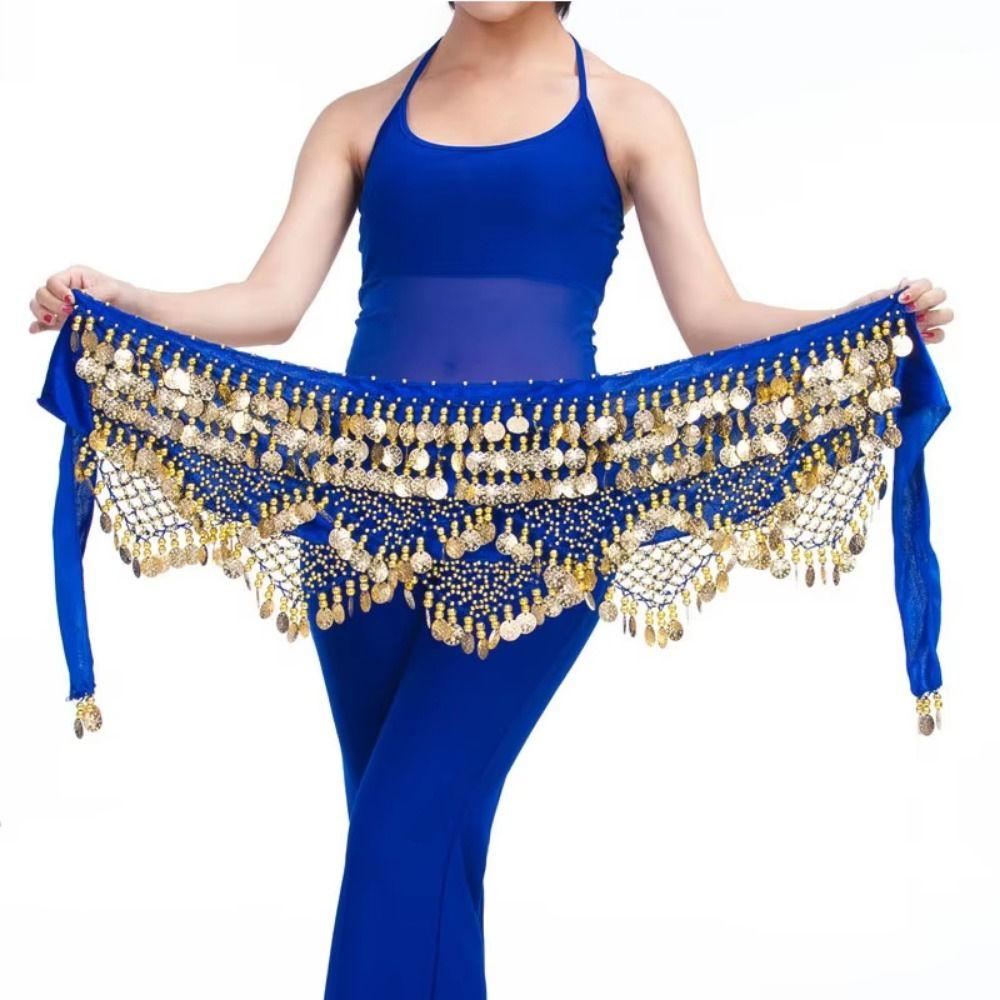 Creative Belly Dance Waist Chain Glitter Sequins Bellydance Coins Belt  Dance Costume