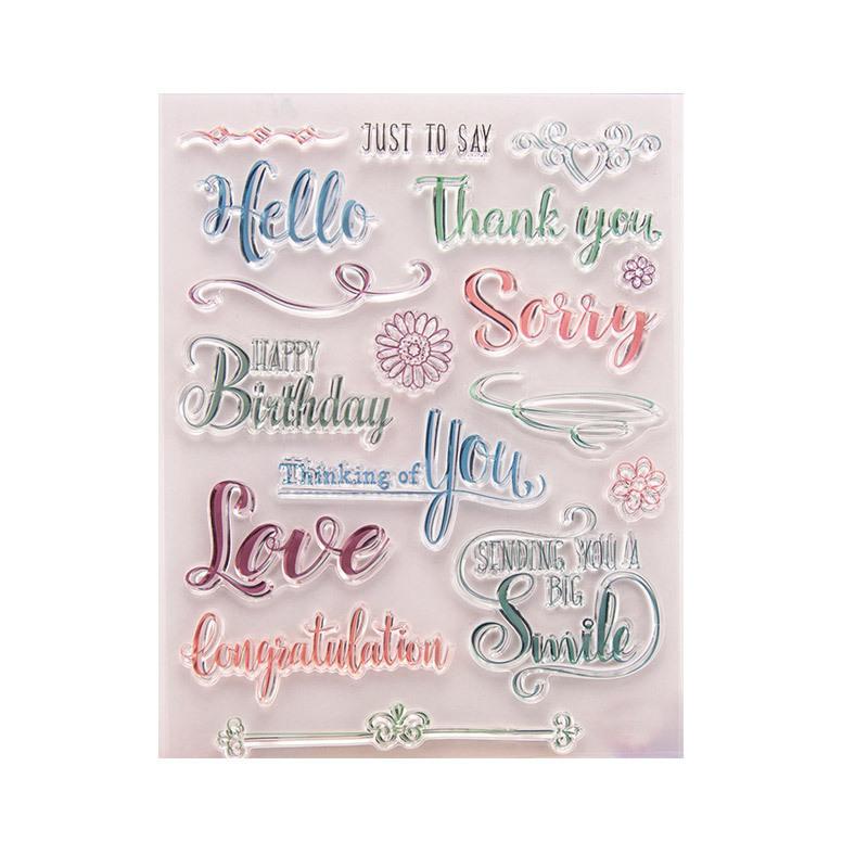 Clear Stamp for Card Making Rubber Stamp Transparent Silicone Stamps for Scrapbooking Photo Album Paper Decorations