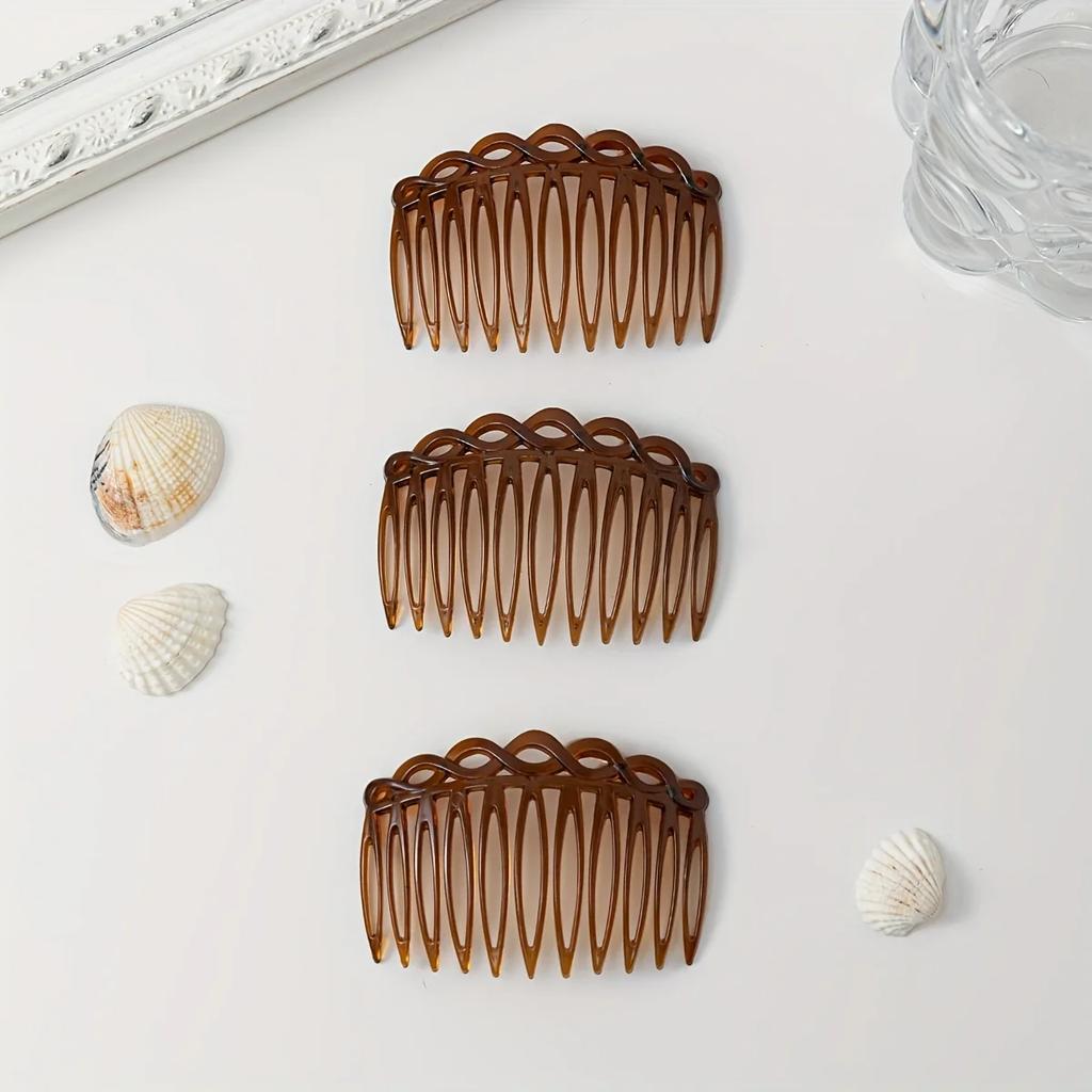 Zähne Kunststoff Haar Seitenkamm Vintage Twist Kamm Französischer Stil Haarspange Kamm Haarschmuck für Frauen