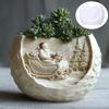 2025 Santa Claus Reindeer Relief Succulent Plant Flowerpot Resin Silicone Mold Deer Candle Cup Christmas Gift Box Gypsum Molds