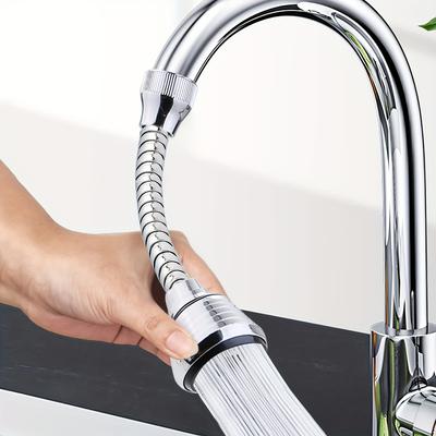 Universal Rotating Splash-Proof Kitchen Faucet Extender, High-Pressure Sink Aerator Attachment Made with Durable Material