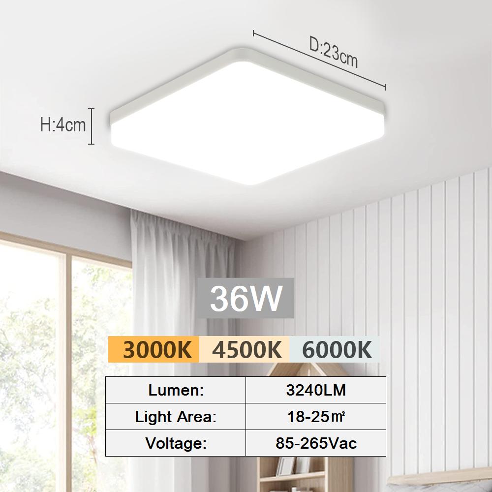 Smart LED Ceiling Lamp Tuya APP Remote Control  Voice Control Alexa Dimmable Lustre Light for Living Room Bedroom Lighting Luces