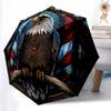 1pc Eagle Flag Automatic Open/Close Umbrella with Folding Feature Compact Travel Umbrella, Lightweight Design, for Commuting, Business114